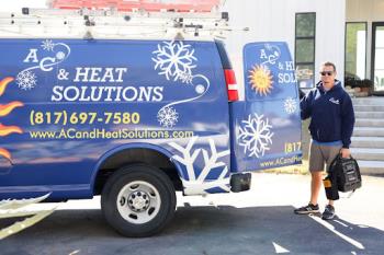 Local HVAC expert near you arriving to complete Furnace service in Trophy Club